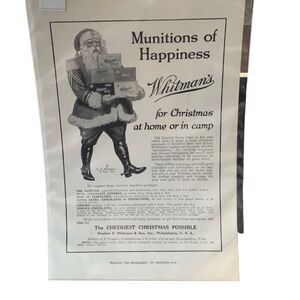 Vintage 1917 Whitman’s Munitions of Happiness for Christmas Home or Camp Ad Adve